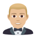 🤵🏼‍♂️ man in tuxedo: medium-light skin tone display on JoyPixels